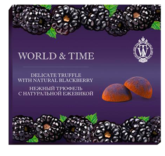 

Конфеты трюфели World & Time с натуральной ежевикой 120 г