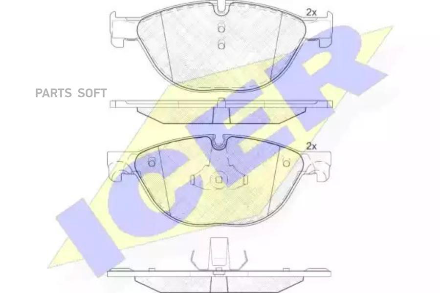 

Тормозные колодки ICER передние для BMW 530, 535, 730d 181961