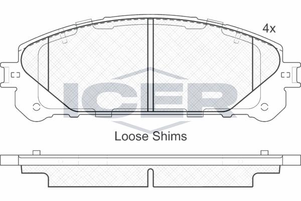 

Колодки торм.пер. LEXUS RX 350, 450 08-15/NX 200, 300 14- ICER