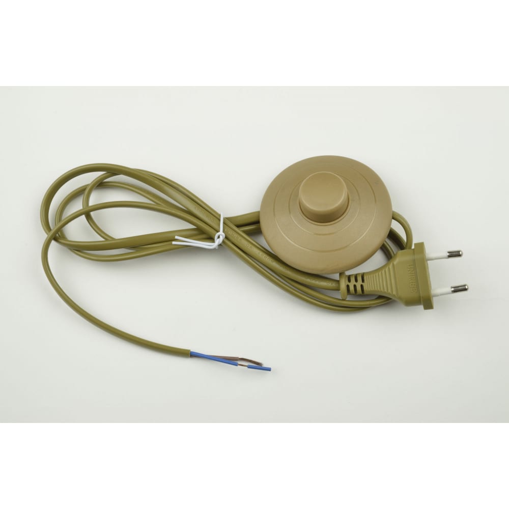 Uniel сетевой шнур с вилкой и выключателем 02A-170 BROWN UCX-C20 UL-00004436
