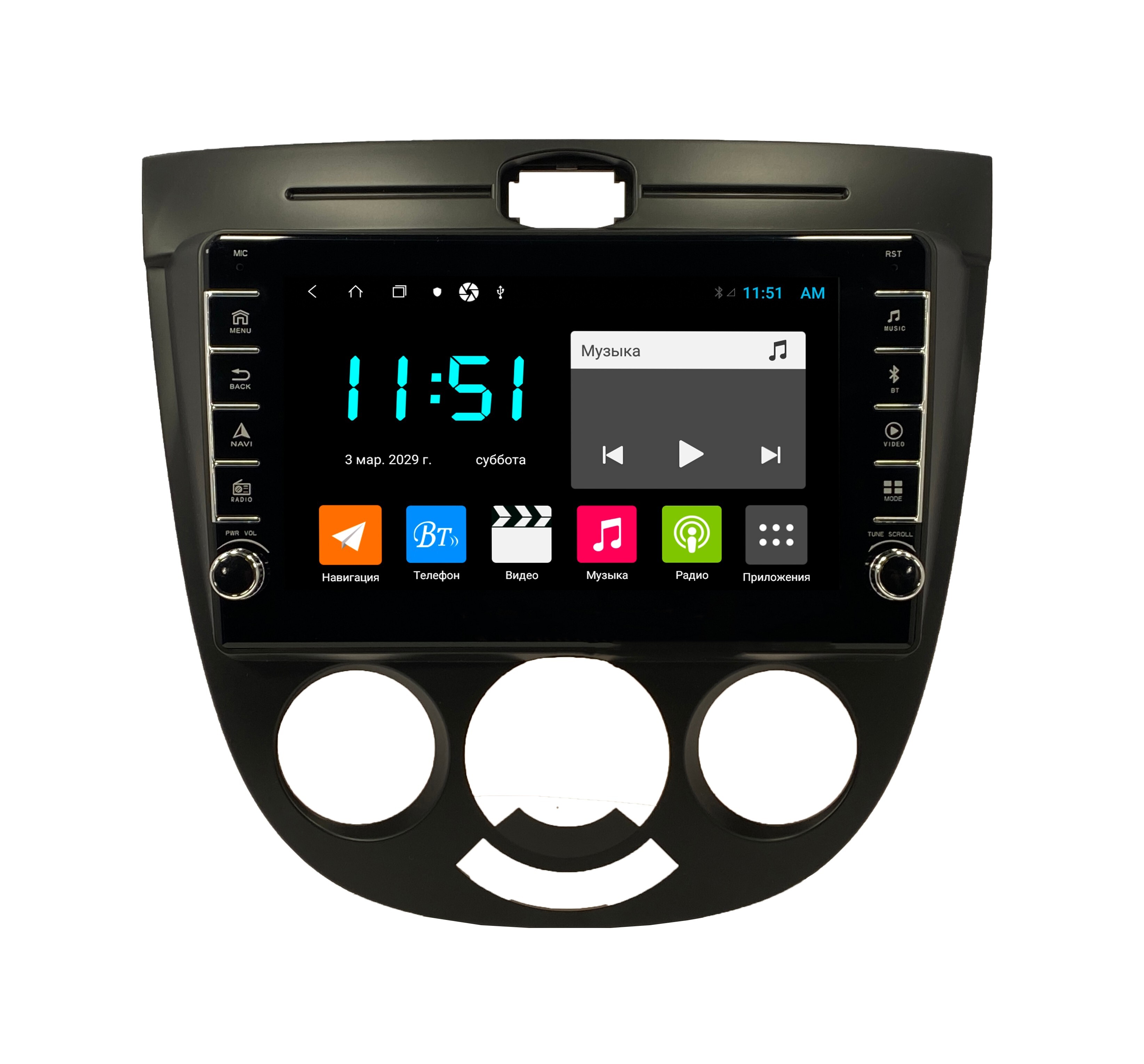 Штатная автомагнитола Zenith Chevrolet Lacetti хетчбэк Android 12 464GB с крутилками 3240700₽