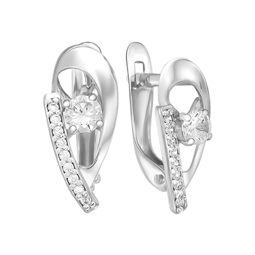 

Серьги из серебра ЯХОНТ Золотой 203748, фианит, 203748