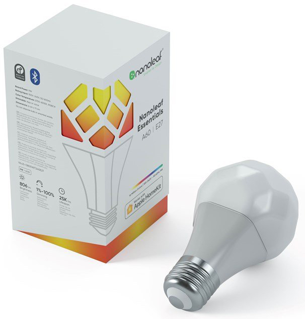 

Умная лампа Nanoleaf Essentials E27 9W (NL45-0800WT240E27), Essentials E27 9 Вт