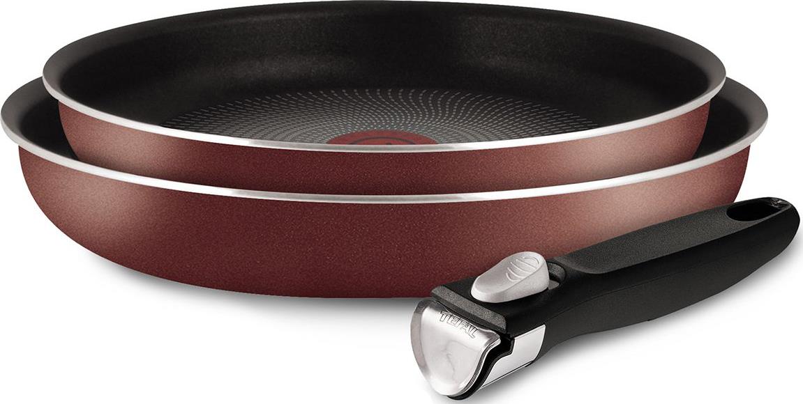 Набор сковород Tefal Ingenio RED антипригарных со съемной ручкой 3 предмета 100028193931 красный,  черный