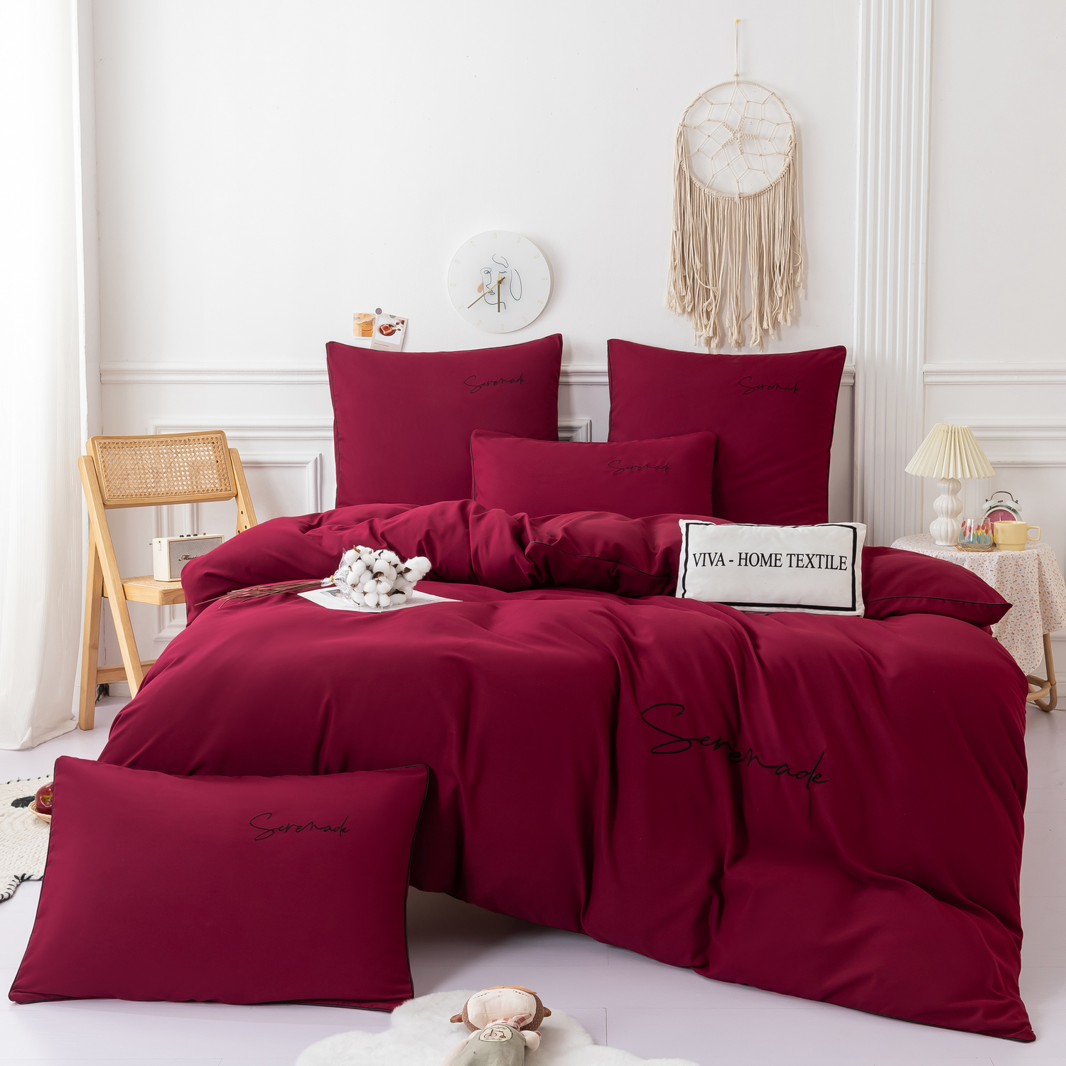 

Комплект постельного белья VIVA-HOME TEXTILE 2 спальный, сатин хлопок, CH