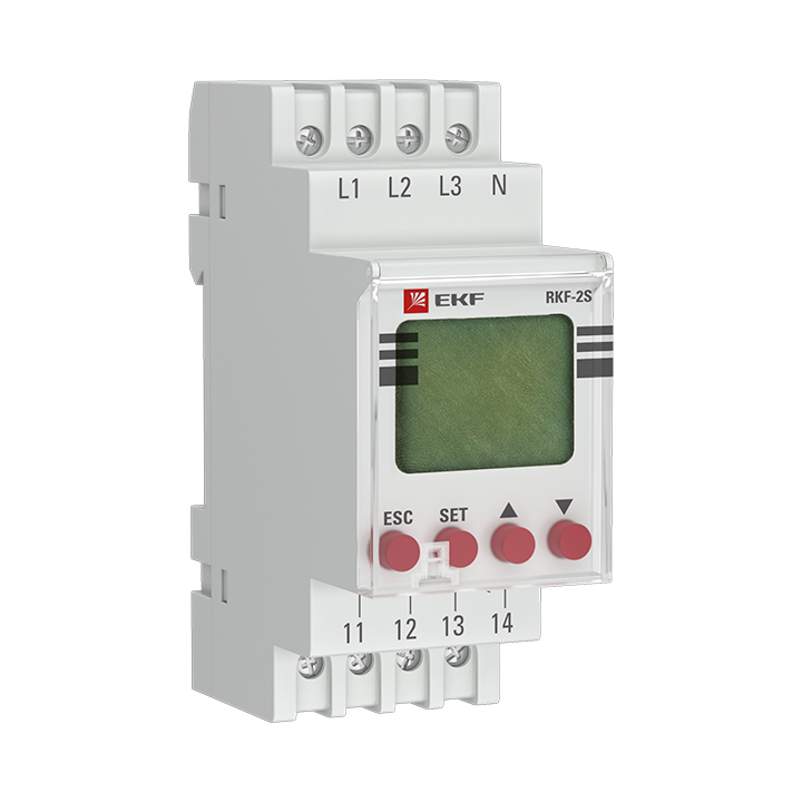 фото Реле контроля фаз с lcd дисплеем (с нейтралью) rkf-2s ekf proxima