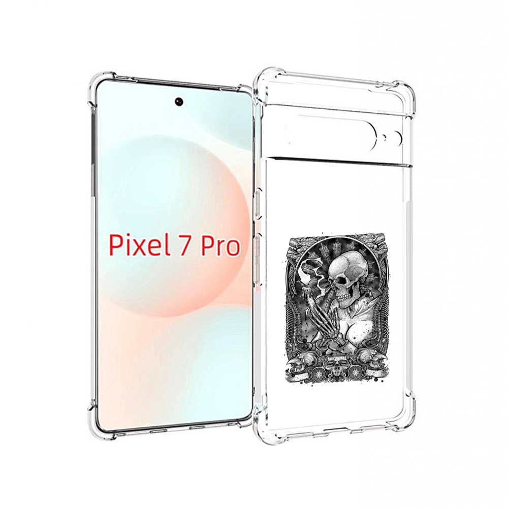 

Чехол Mypads Девушка Скелет Для Google Pixel 7 Pro, Прозрачный, Tocco