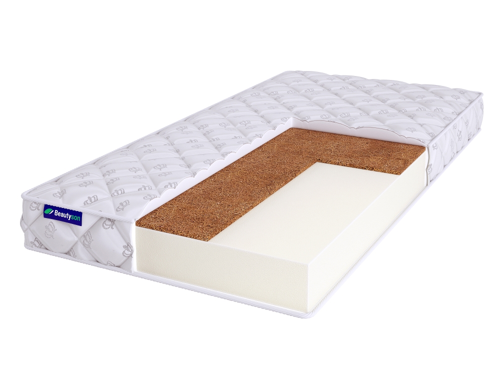 

Матрас Beautyson Roll Foam 10 Cocos без клея 135x185x19, Белый, Roll Foam 10 Cocos