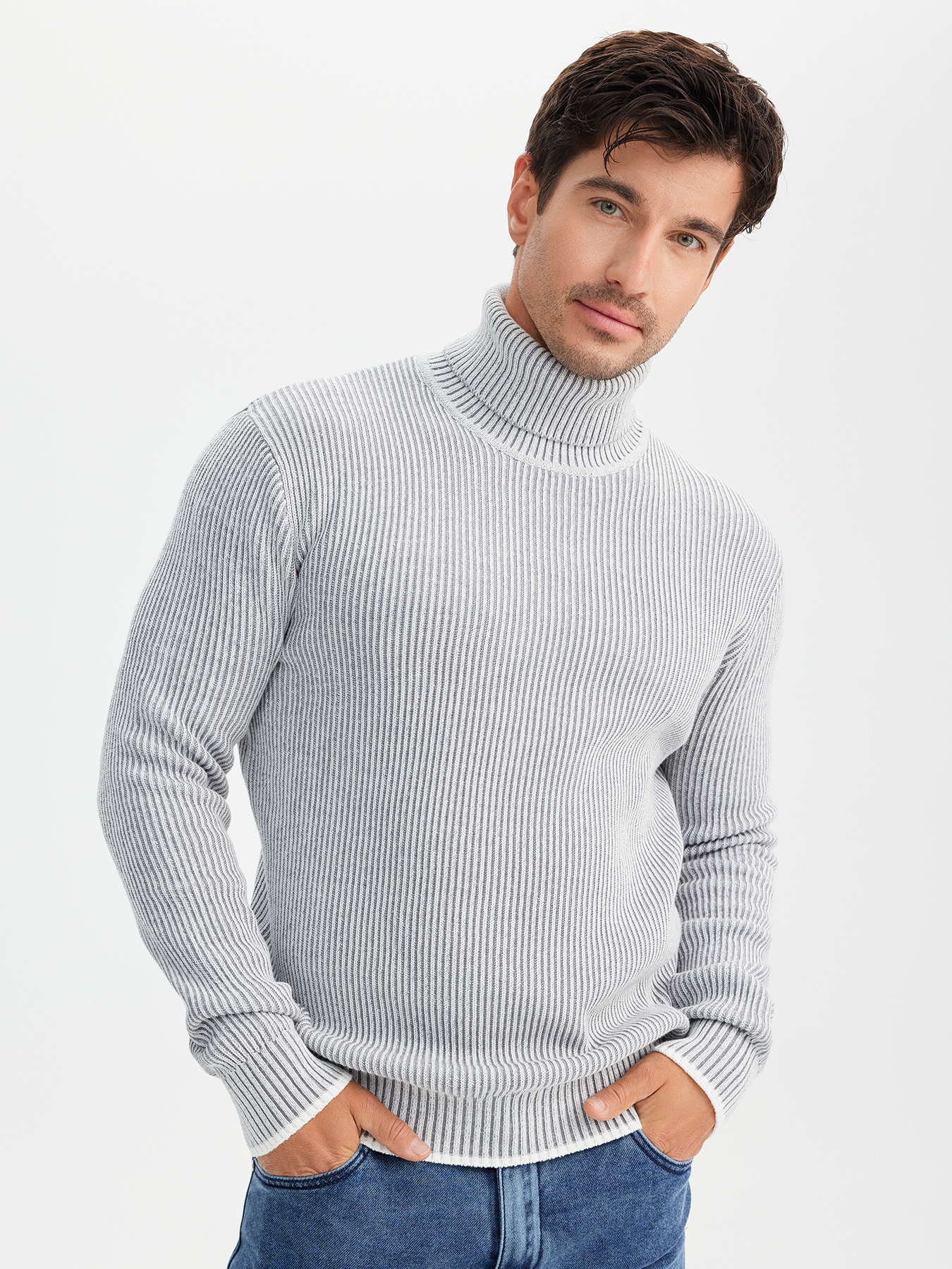 

Свитер мужской Just Clothes 439495 серый 48 RU, 439495