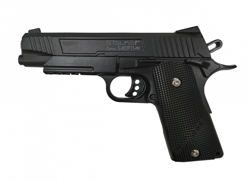 Пистолет пневматический Stalker SA1911M Spring Colt1911 Rail, к.6мм SA-130711911M  Stalker