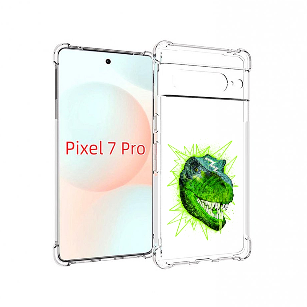 

Чехол Mypads Зеленый Динозавр Для Google Pixel 7 Pro, Прозрачный, Tocco