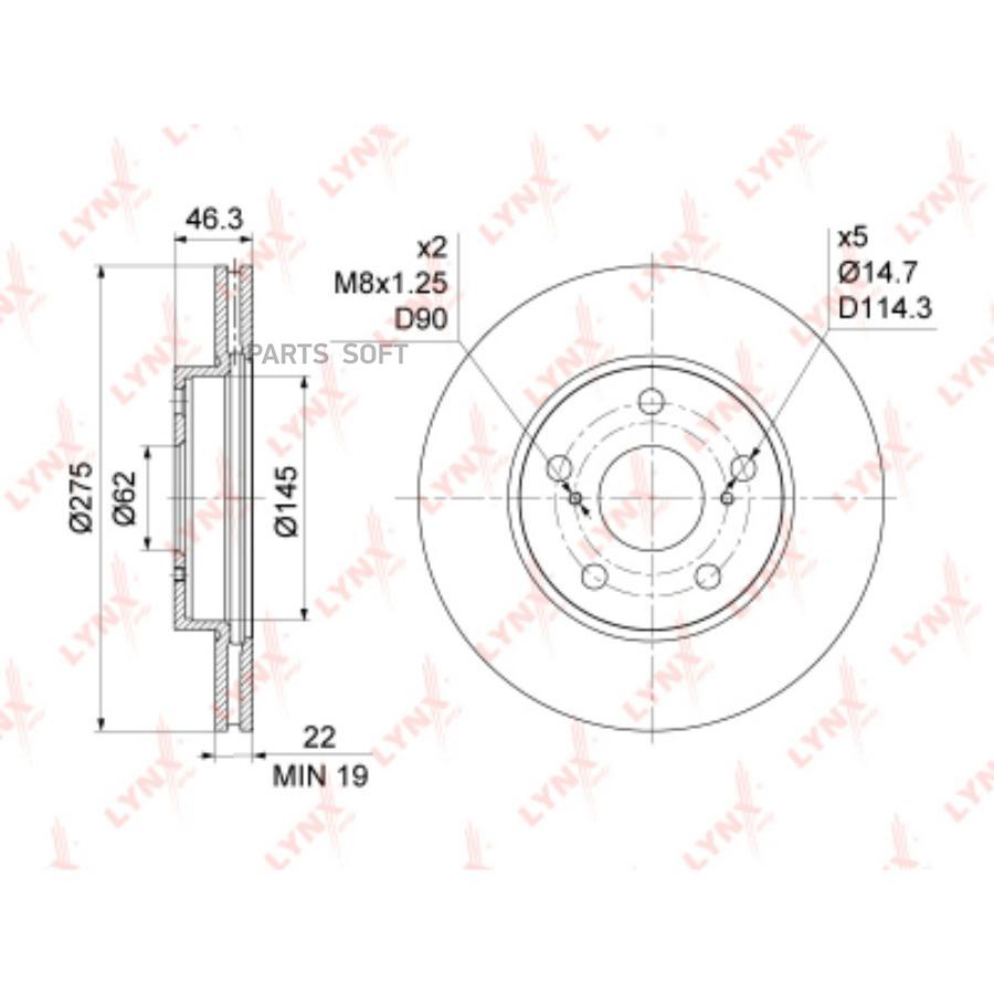 

Диск Тормозной | Перед | Bn-1171 Nsii0013152681 LYNXauto BN1171