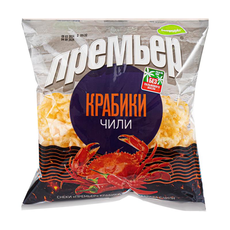 Снеки пшеничные Премьер Крабики со вкусом краба 60 г