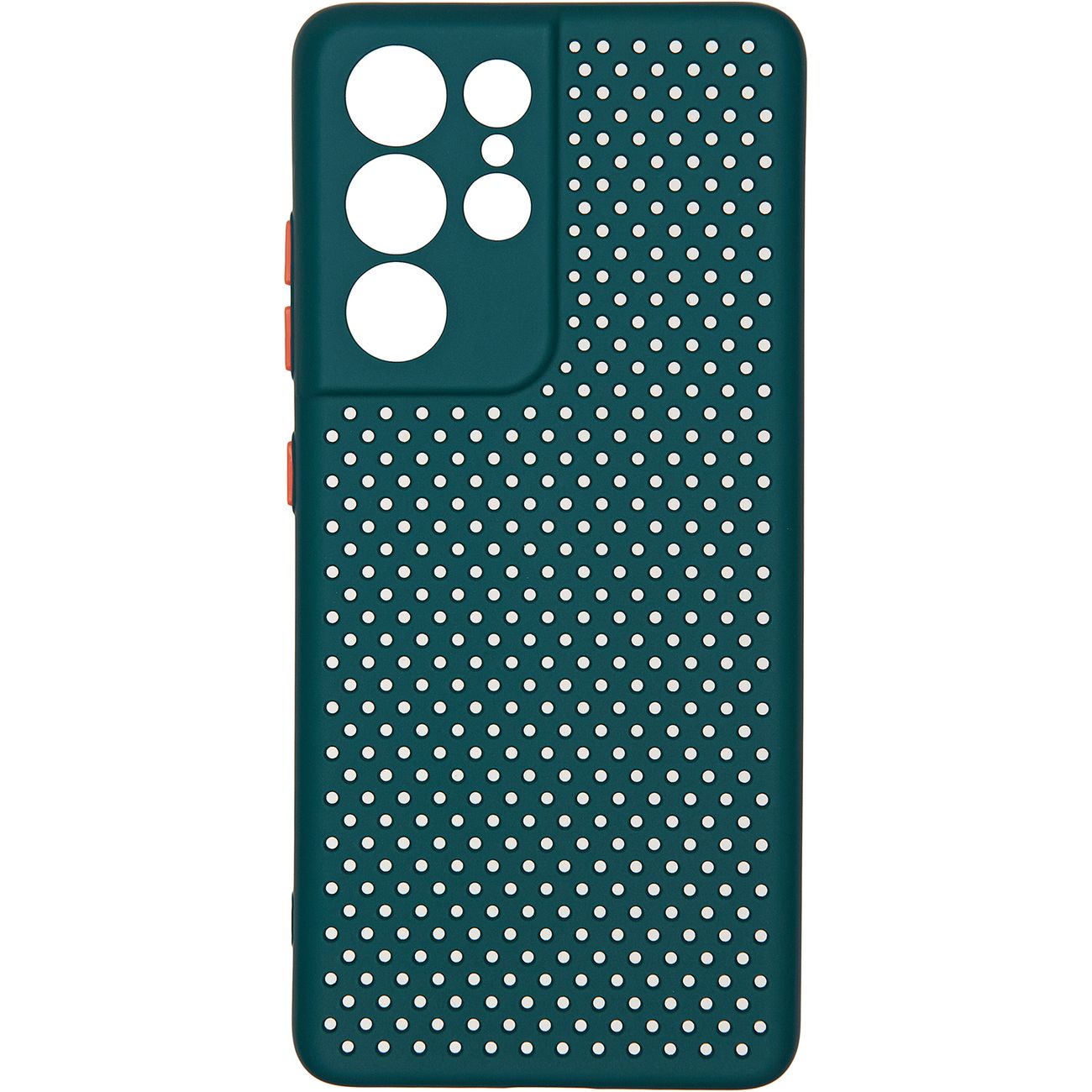 фото Чехол для смартфона carmega для samsung galaxy s21 ultra dot green (car-sc-smgls21udgn)