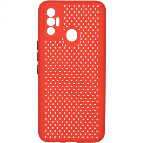 фото Чехол carmega для tecno spark 7 dot red (car-sc-tcsp7dtrd)