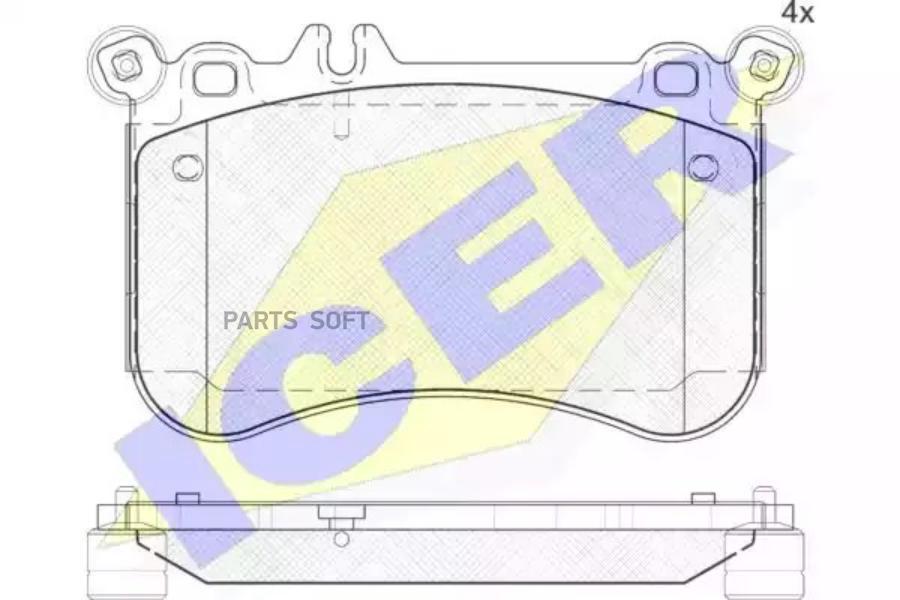 

Колодки торм.пер. MB S/E/CLS/SLK(C218/C216/W212/C216/R172) 4.6 11-> ICER