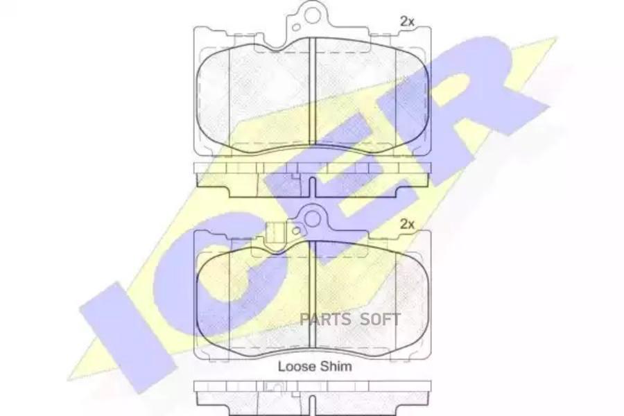 

Колодки торм.пер. LEXUS GS 250/350/450H/460 05-> ICER