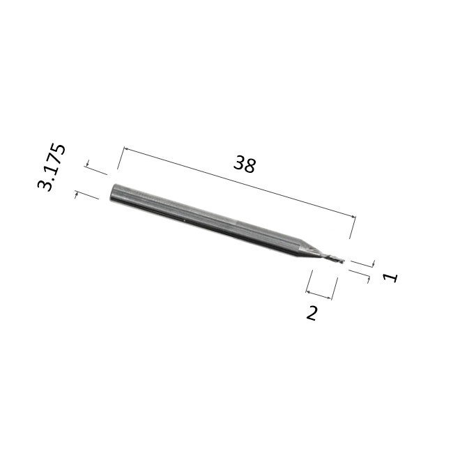 

Фреза спиральная двухзаходная стружка вниз DJTOL N2LXD3.102 для станка ЧПУ, N2LXD3.102