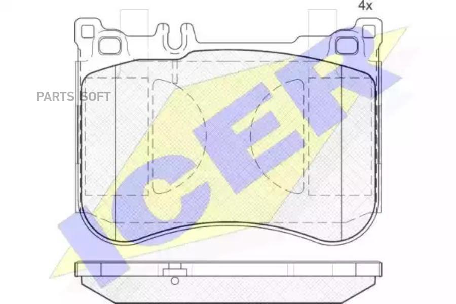 

Колодки торм.пер. MB S/SL-CLASS W222/R321 3.0-4.7 12-> ICER