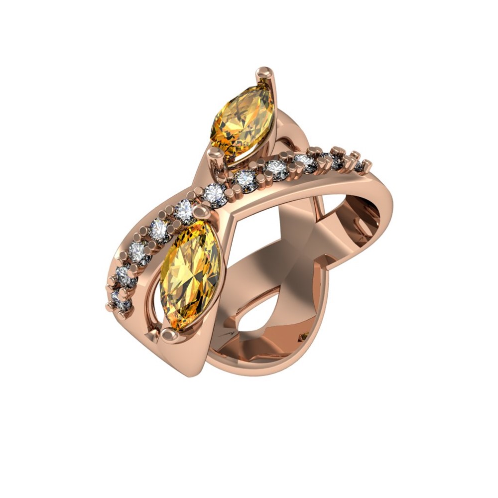 Моносерьга из серебра с цитрином ПРИВОЛЖСКИЙ ЮВЕЛИР 302280-CT20FA11