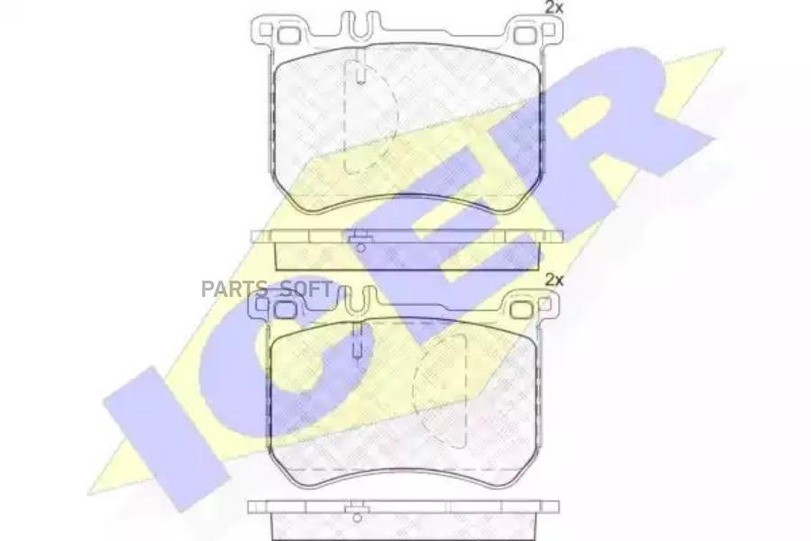 

Тормозные колодки ICER передние для Mercedes-Benz S, SL W222, R231 182100