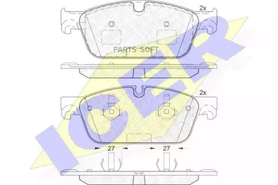 

Колодки торм.пер. MB GL/M-CLASS (X166/W166) 12-> ICER