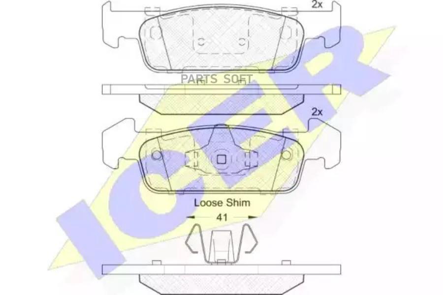 

Колодки торм.пер. RENAULT Logan II/Sandero II 1.2-1.5 12-> ICER