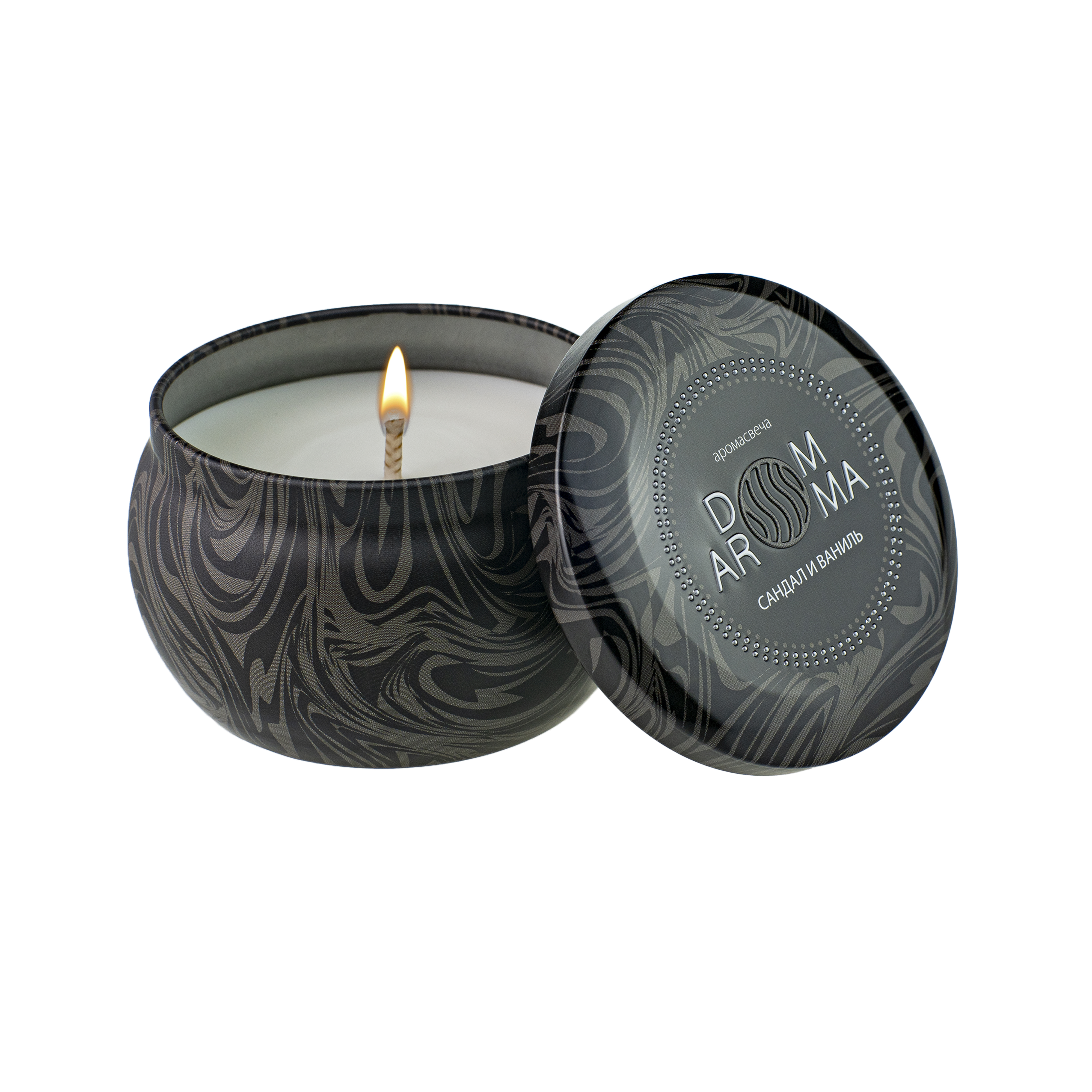 

Ароматическая свеча DOM AROMA Сандал и ваниль, 7 х 7 х 5