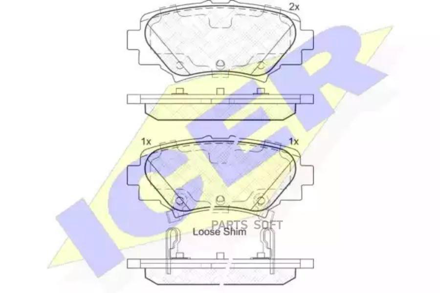 

Тормозные колодки ICER задние для Mazda 3 2013- 182169