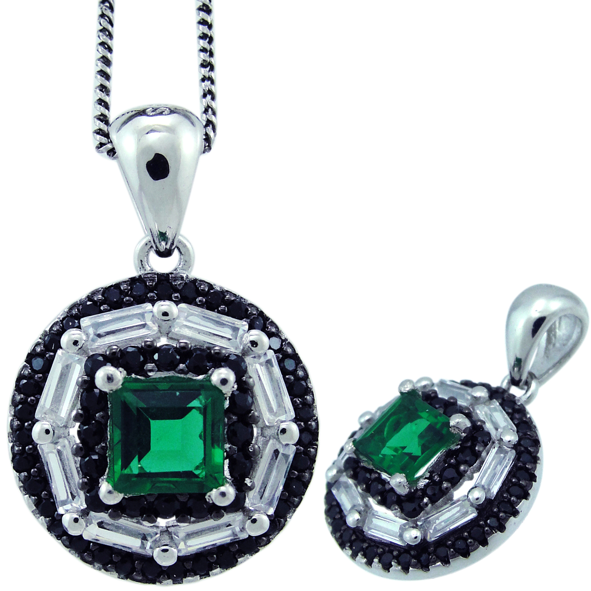 

Кулон из серебра с изумрудом Balex Jewellery 3405937421, 3405937421