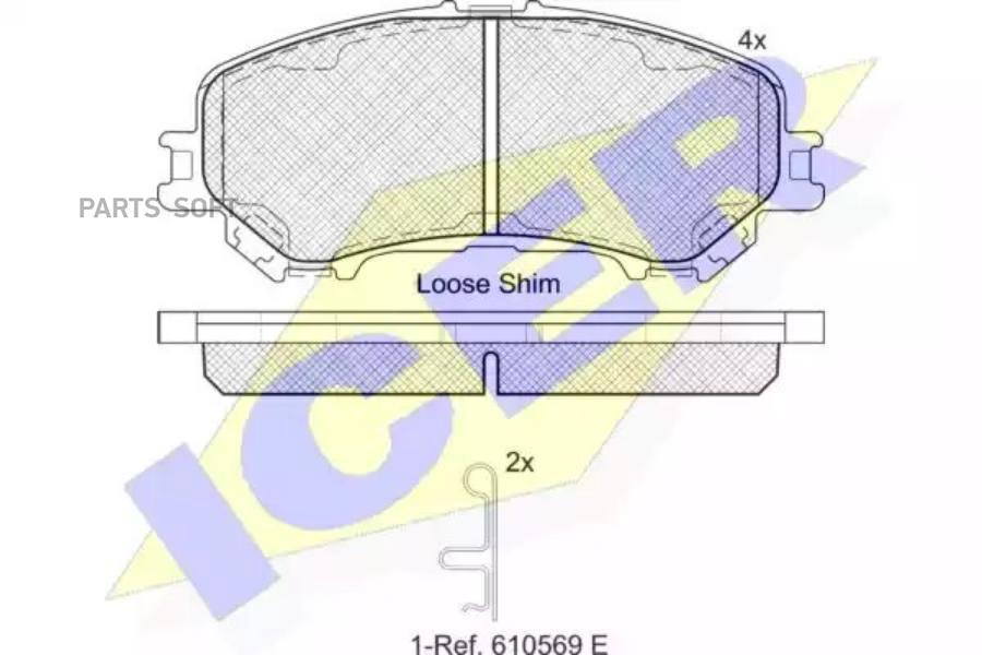 

Тормозные колодки ICER передние для Nissan Qashqai 2014- 182181