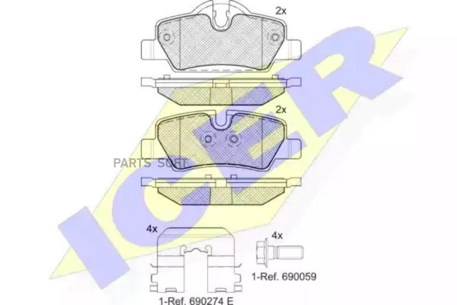 

Колодки торм.зад. MINI MINI (F56) Cooper/One 13-> ICER