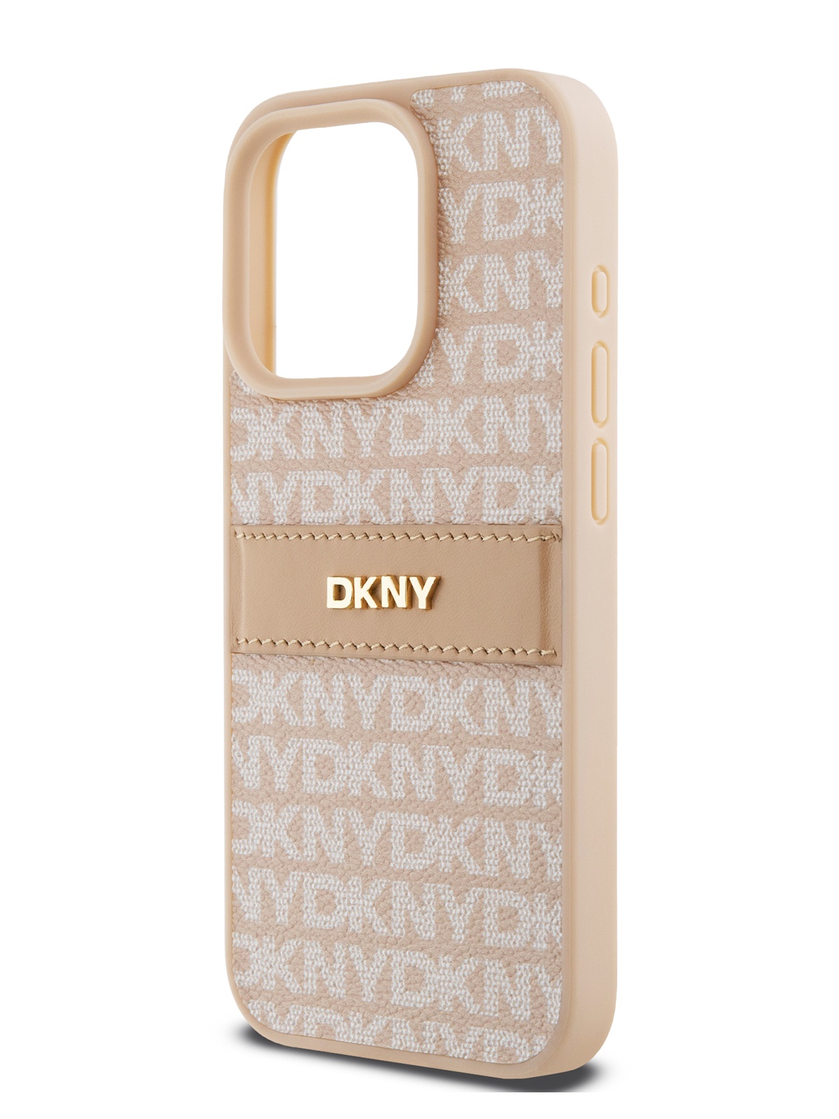 Чехол DKNY для iPhone 15 Pro Max с бортиком для защиты камеры, розовый