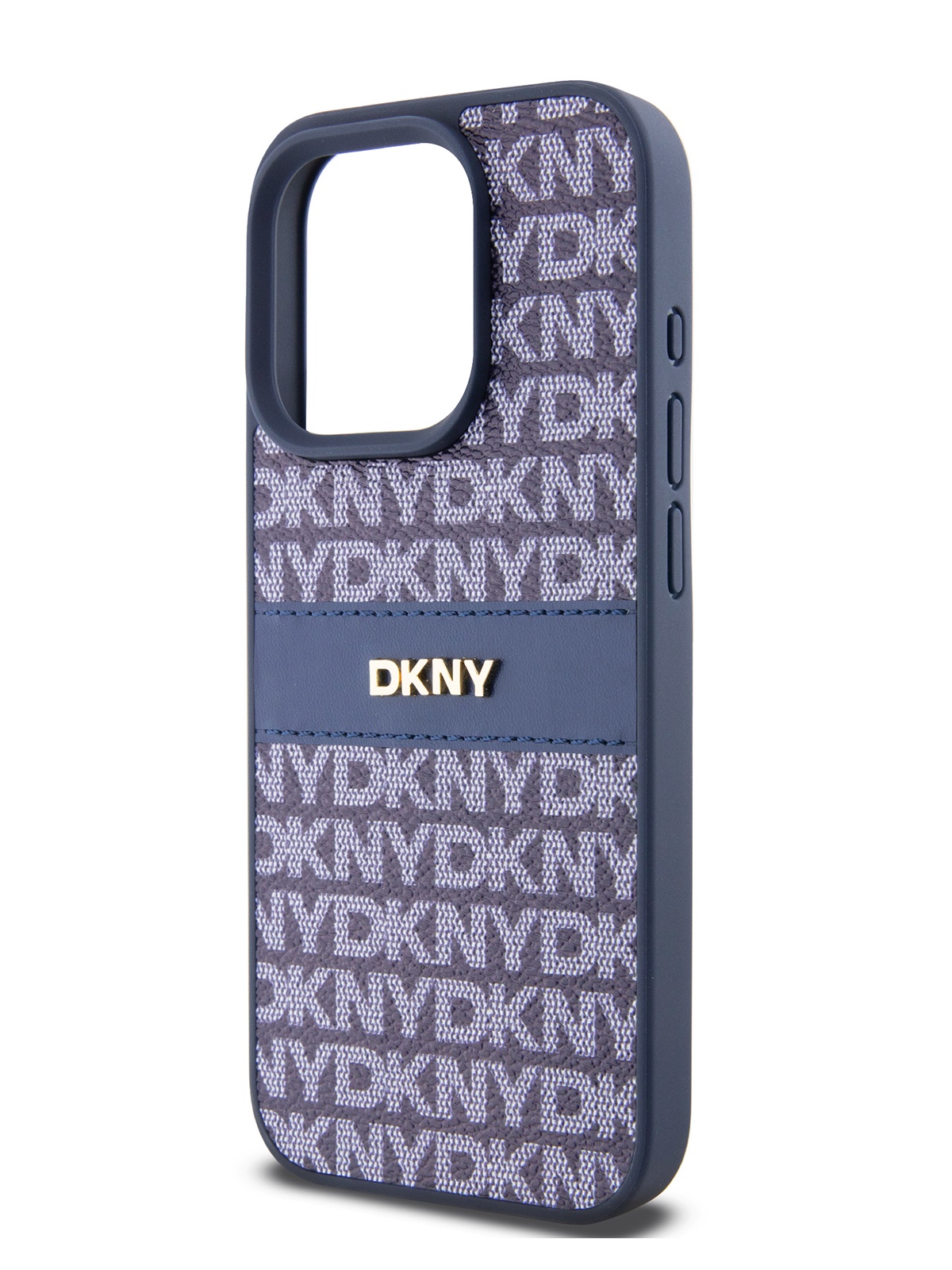 

Чехол DKNY для iPhone 15 Pro с бортиком для защиты камеры, синий