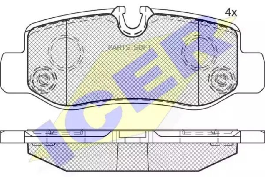 

Колодки торм.зад. MERCEDES V-Class/Vito (W447) 14-> ICER