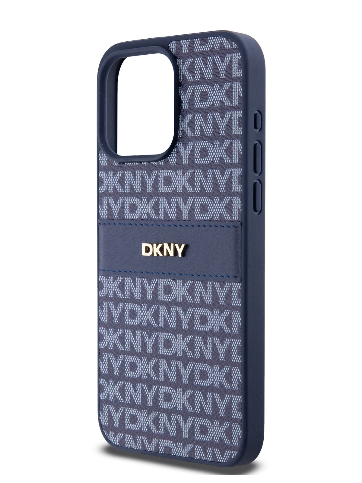 

Чехол DKNY для iPhone 15 Pro Max с бортиком для защиты камеры, синий