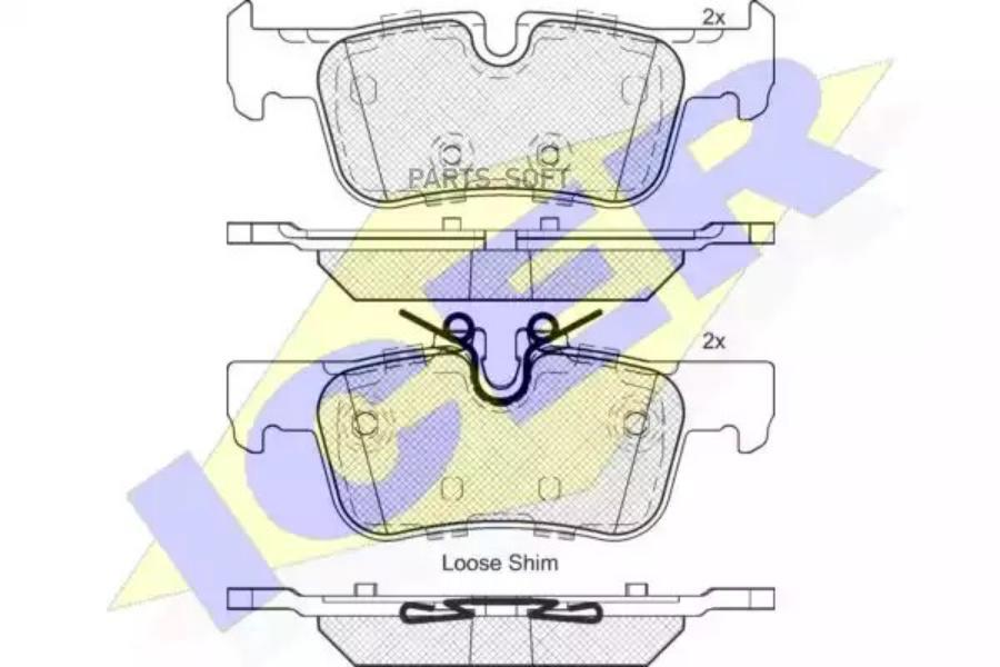 

Колодки торм.задн. BMW 2/ I3/ X1/ MINI F60/ F54 13-> ICER