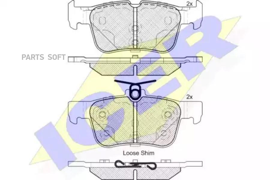 

Колодки торм.зад. FORD Kuga II (DM2) 05.12->/ FORD Kuga II Van 05.12->/ FORD Mondeo 1 ICER