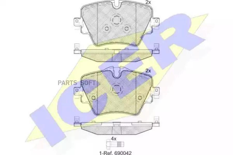 

Колодки торм.пер. BMW F45/ F46/ F48/ MINI F54 14-> ICER