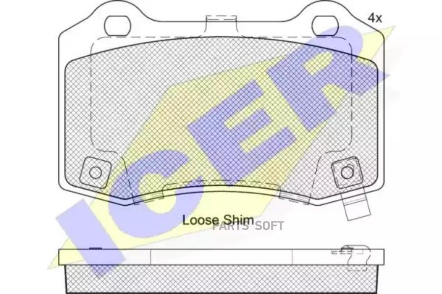 

Колодки торм.зад. CHRYSLER 300 C 04-12/ JEEP Grand Cherokee III/ IV 06-> ICER