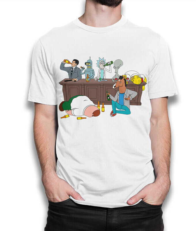 

Футболка мужская Dream Shirts Любимые мультфильмы 1000622222 белая 3XL, Любимые мультфильмы 1000622222