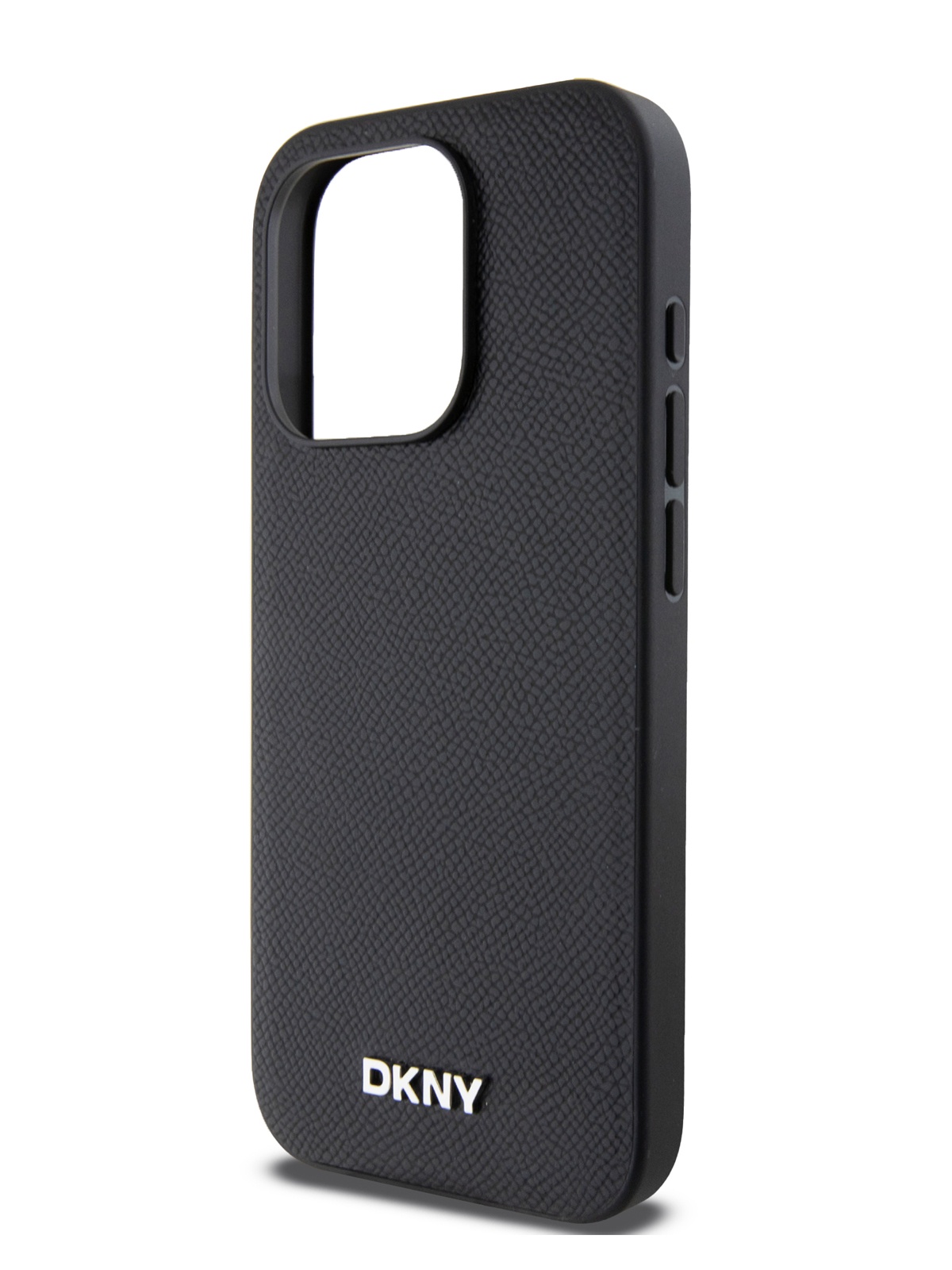 Чехол DKNY для iPhone 15 Pro с бортиком вокруг камеры и MagSafe, черный