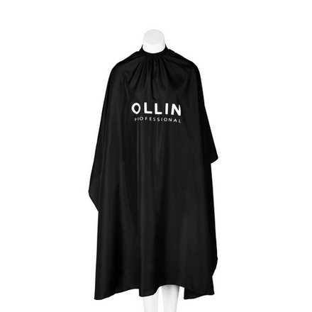 фото Накидка ollin professional пеньюар для окрашивания на крючках черный 160х145 мл, 1 шт