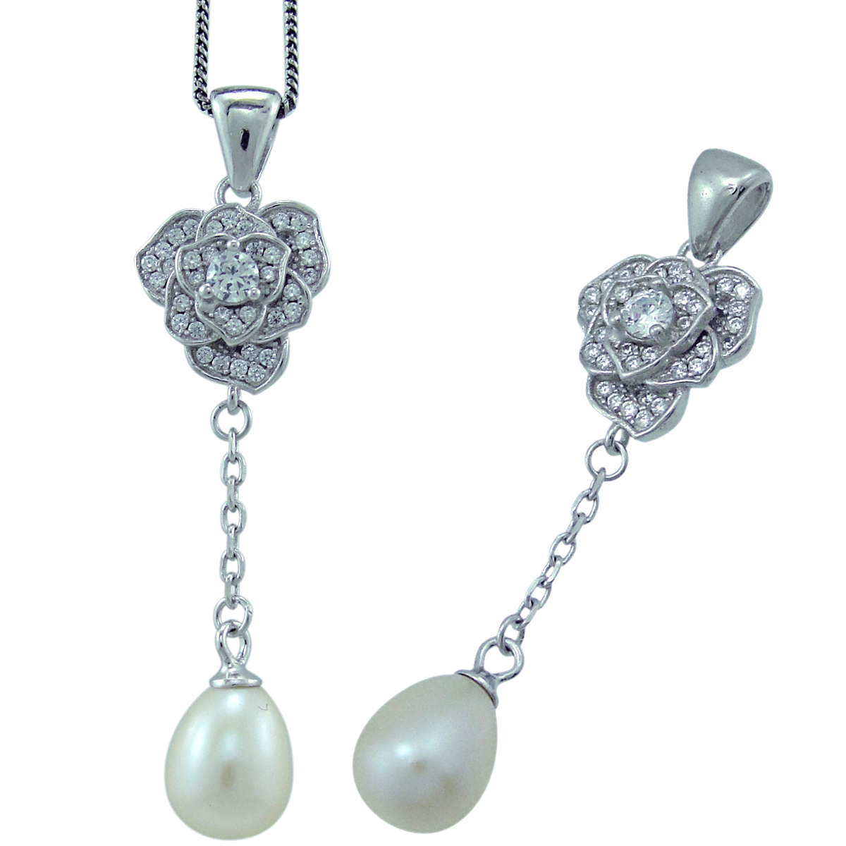 Кулон из серебра Balex Jewellery 3405937518, жемчуг культивированный/фианит