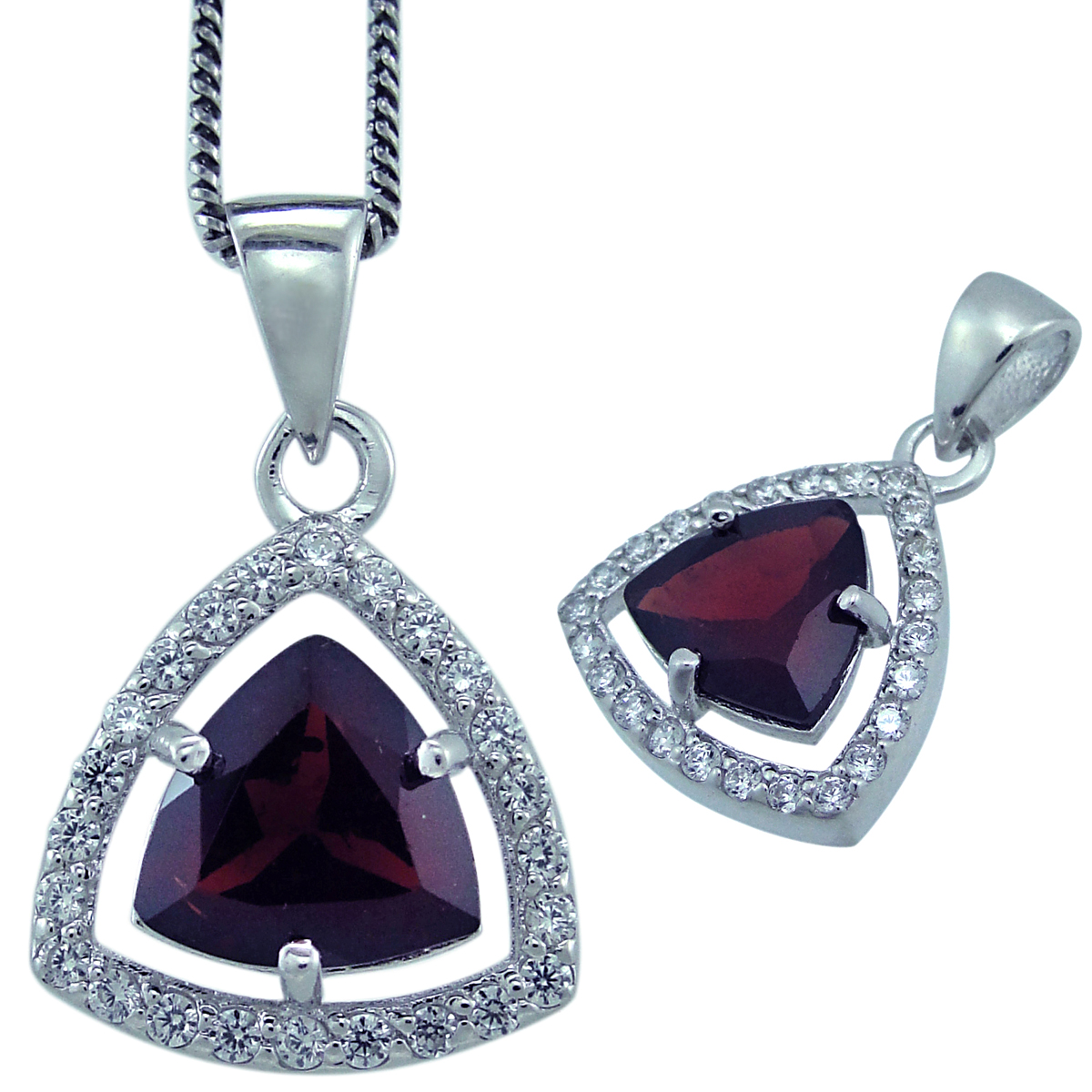 

Кулон из серебра Balex Jewellery 3405937573, гранат/фианит, 3405937573
