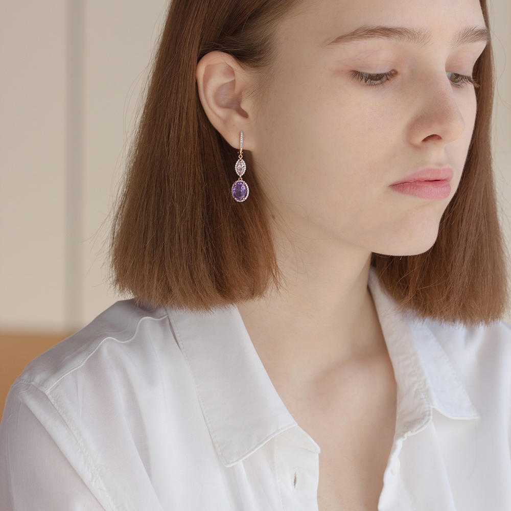 

Серьги женские из золота НАШЕ ЗОЛОТО ДИ727435, ситал/фианит, ДИ727435