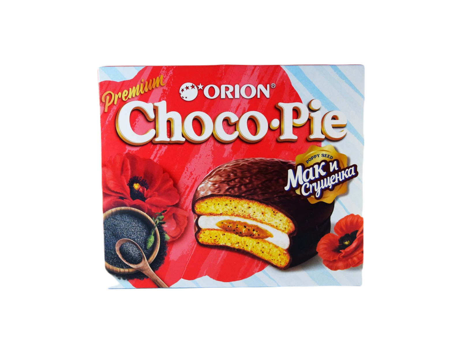 фото Печенье choco pie бисквитное мак и сгущенка 360 г