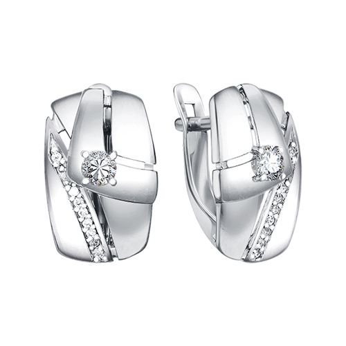 

Серьги из серебра с фианитом ЯХОНТ Золотой 206620, 206620