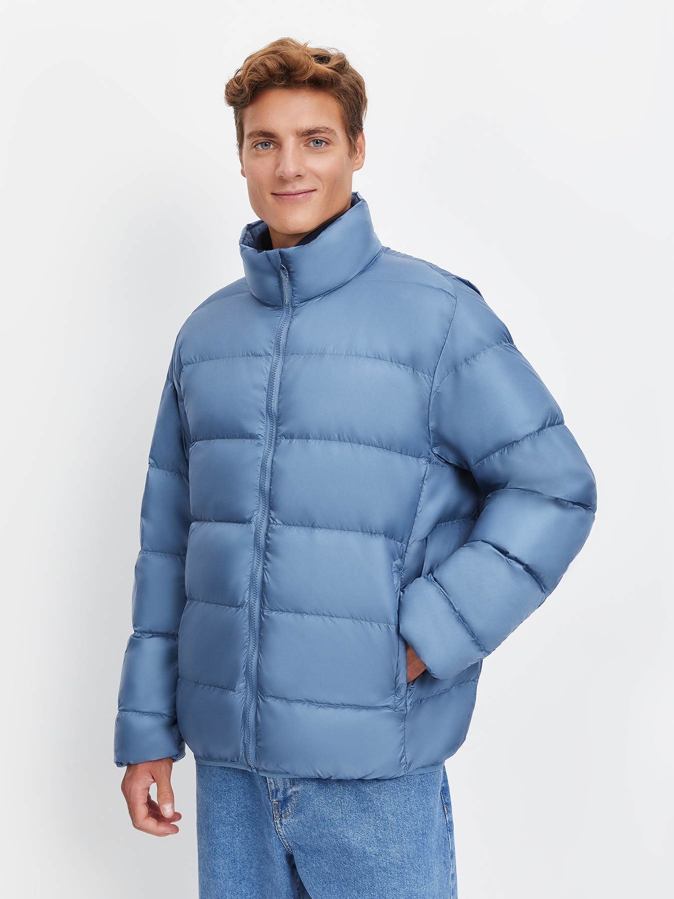 

Куртка мужская Just Clothes 443521 голубая 54 RU, Голубой, 443521