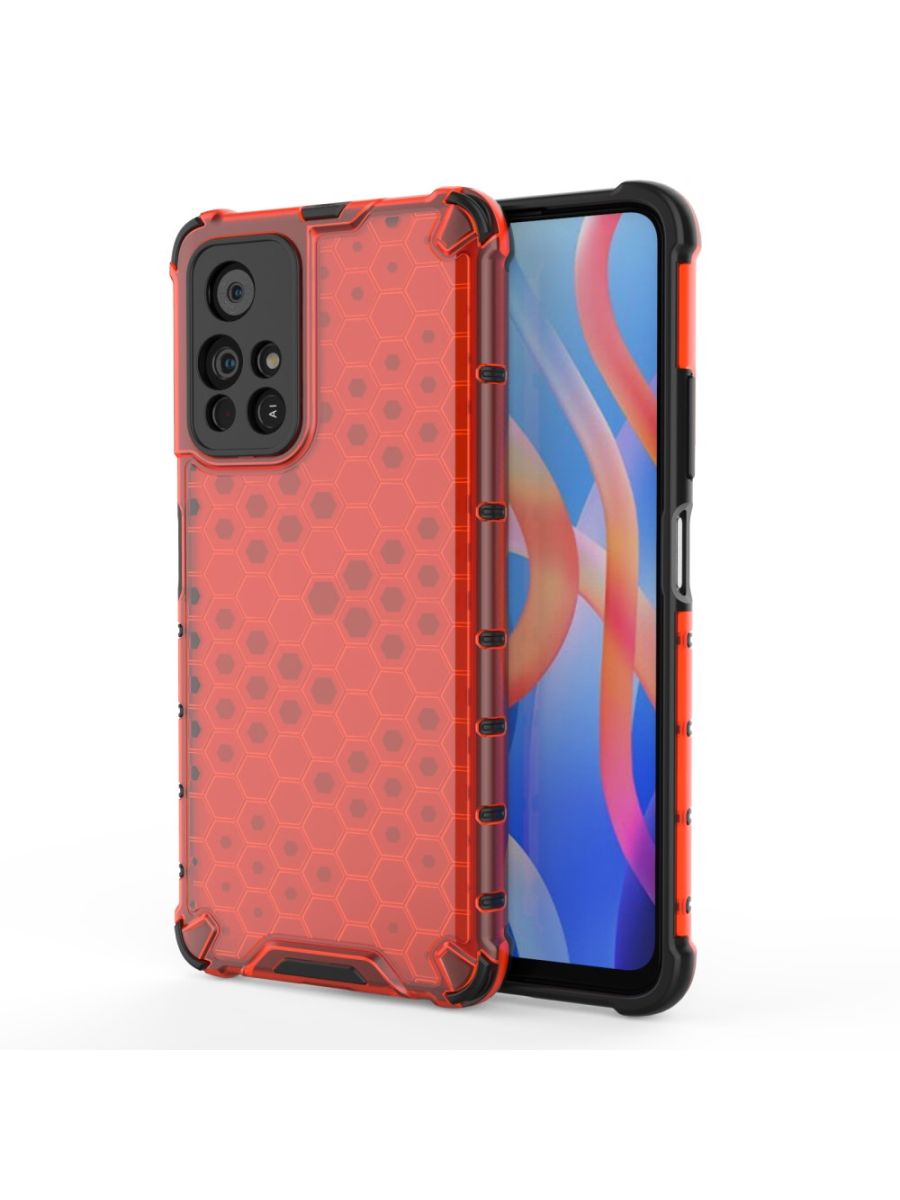

Brodef Combee Противоударный чехол для Poco M4 Pro 5G Красный